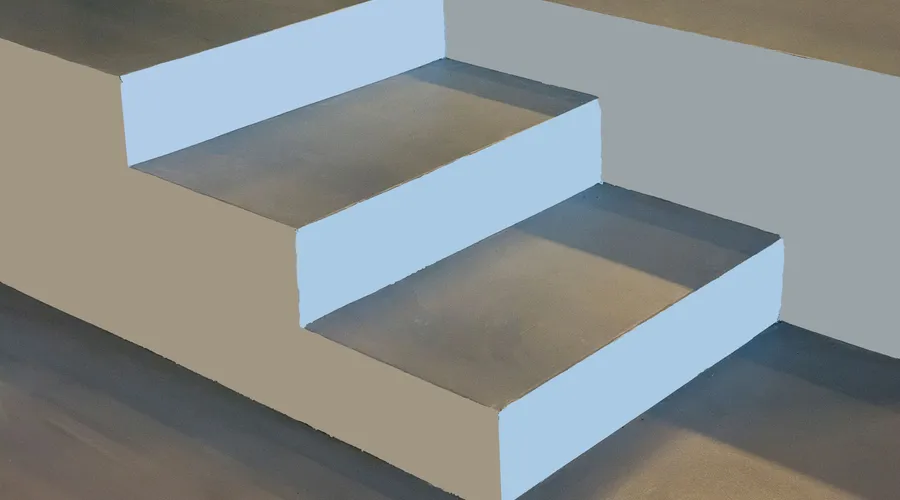 Best Paint by Surface Type - Simple geometric design featuring smooth concrete stairs indoors